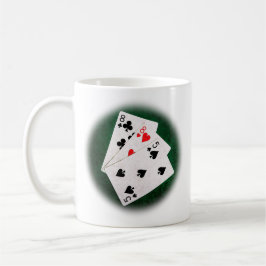 Blackjack 21 poäng - åtta, åtta, fem kaffemugg