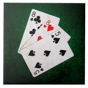Blackjack 21 poäng - åtta, åtta, fem kakelplatta
