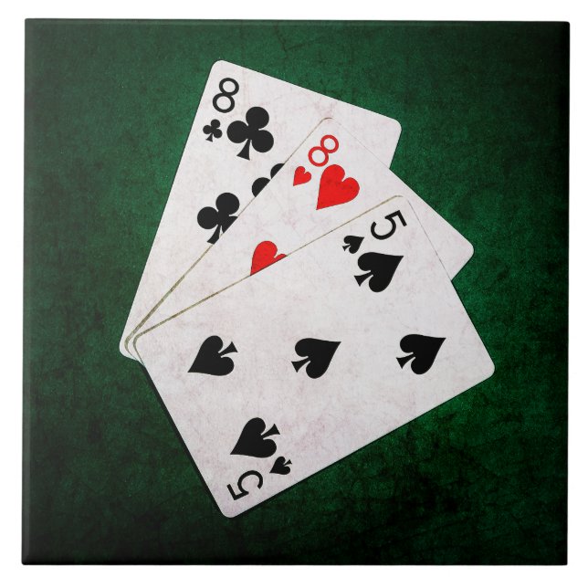 Blackjack 21 poäng - åtta, åtta, fem kakelplatta (Framsidan)