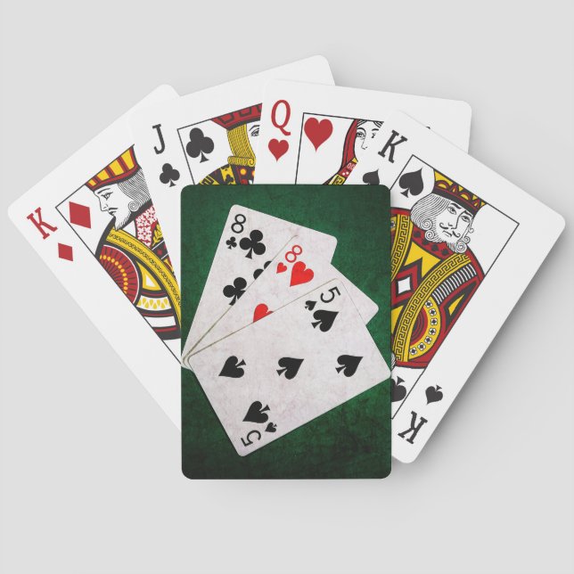 Blackjack 21 poäng - åtta, åtta, fem kortlek (Baksidan)