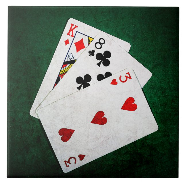 Blackjack 21 poäng - Kung, åtta, tre Kakelplatta (Framsidan)
