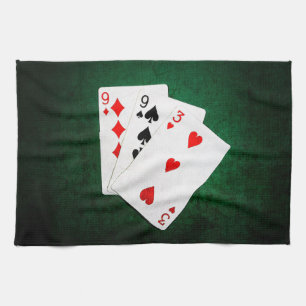 Blackjack 21 poäng - nio, nio, tre kökshandduk