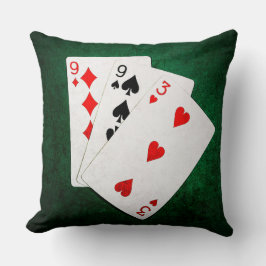 Blackjack 21 poäng - nio, nio, tre kudde
