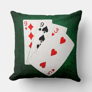 Blackjack 21 poäng - nio, nio, tre kudde