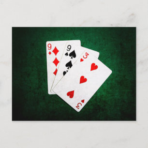 Blackjack 21 poäng - Nio, Nio, Tre Vykort