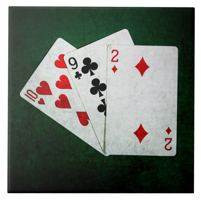 Blackjack 21 poäng - tio, nio, två kakelplatta (Framsidan)