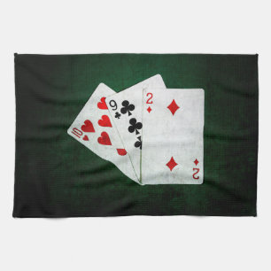 Blackjack 21 poäng - tio, nio, två kökshandduk