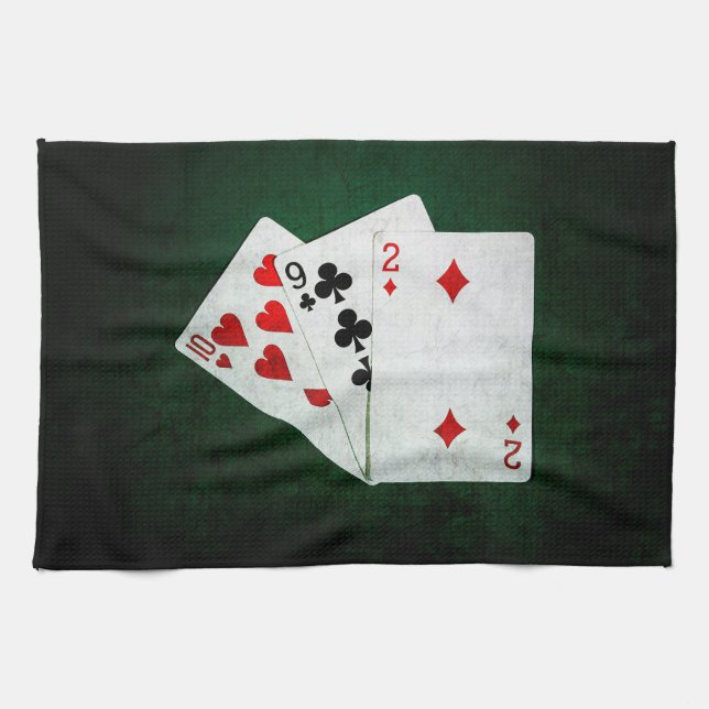 Blackjack 21 poäng - tio, nio, två kökshandduk (Horisontell)