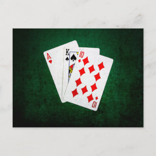 Blackjack 21 point - Ace, Kung, Ten Vykort