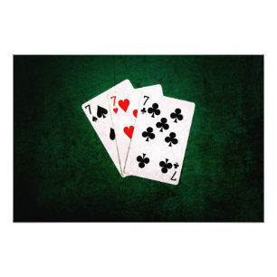 Blackjack 21 - sju, sju, sju fototryck