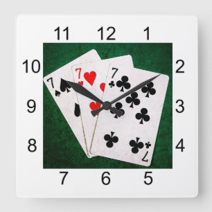 Blackjack 21 - sju, sju, sju fyrkantig klocka