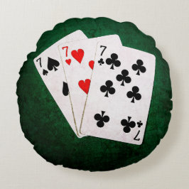 Blackjack 21 - sju, sju, sju rund kudde
