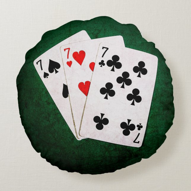Blackjack 21 - sju, sju, sju rund kudde (Baksidan)