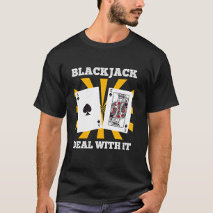 BLACKJACK BEHANDLADE IT-BRA Blackjack-kort Vinta T Shirt