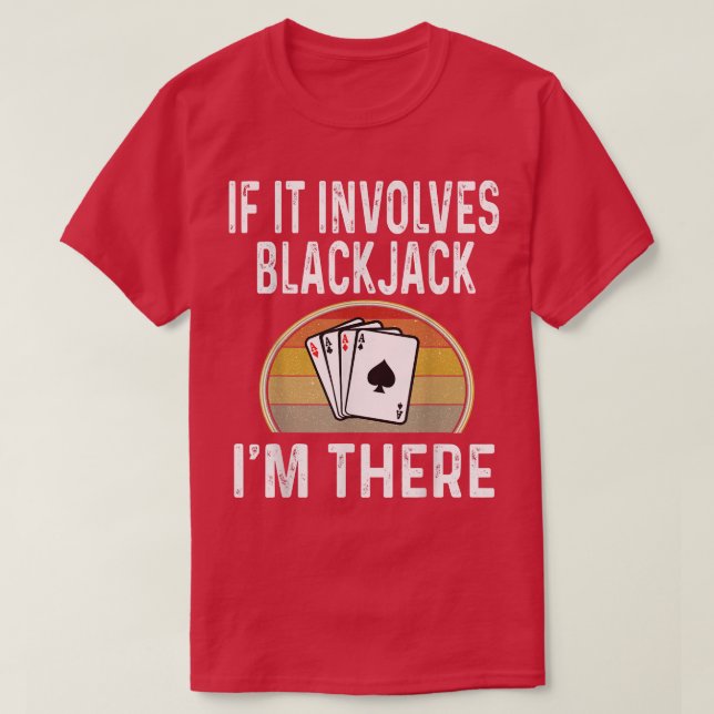 Blackjack Card-spelnatt om det inkräktar på Blackj T Shirt (Design framsida)