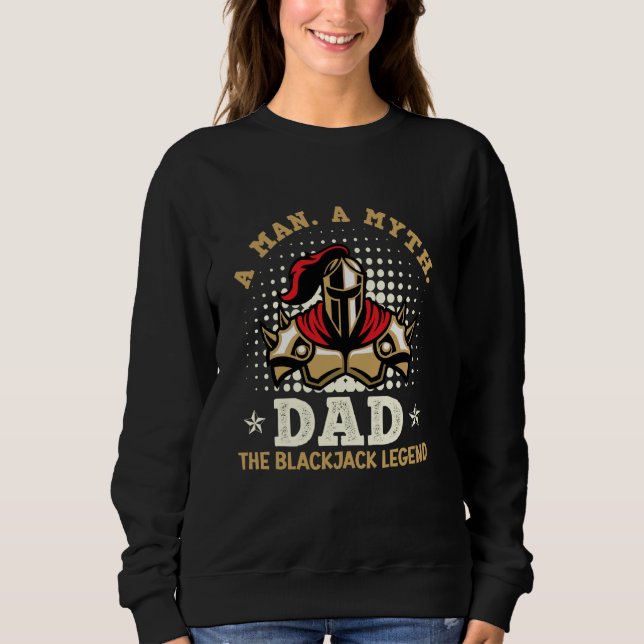 Blackjack Casino A MAN A MYTH PAPPA, BLACKJACK LE T Shirt (Framsida)