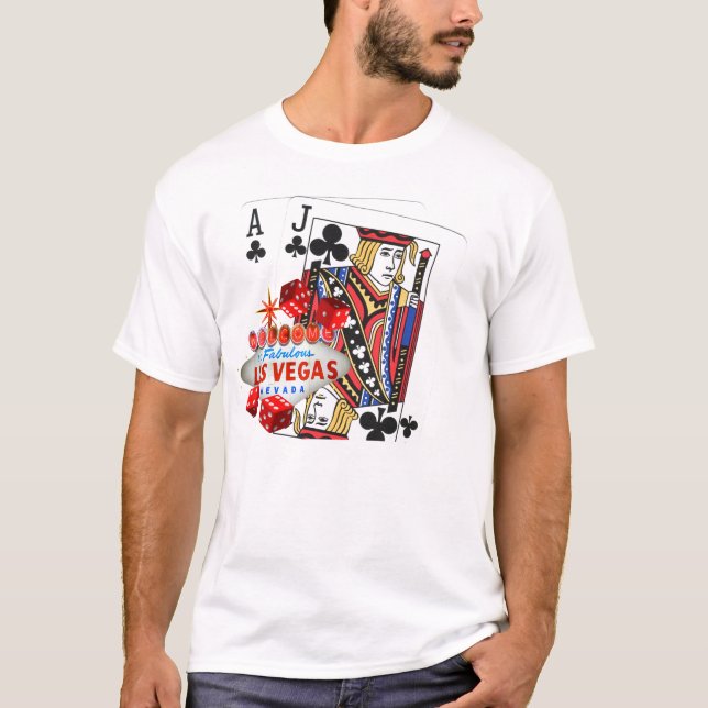 Blackjack & Dice Las Vegas Shirt T Shirt (Framsida)