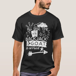 Blackjack G O A T All Stiga upp Champ Gambling Cas Shirt