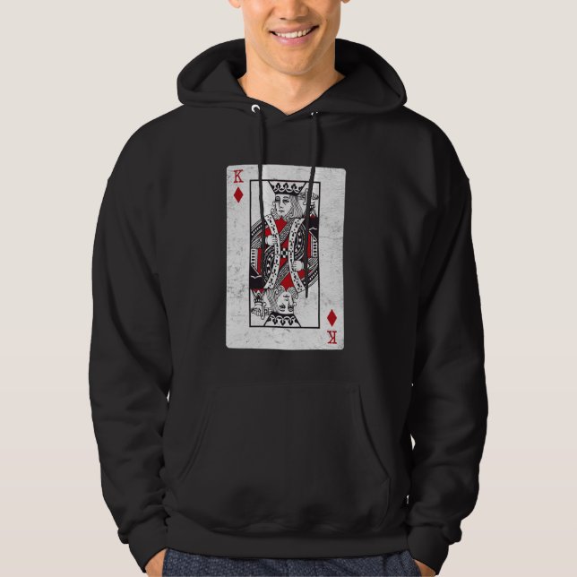 BLACKJACK-KORT GAME BLACKJACK ÄLSKARE SPELARE BLAC HOODIE (Framsida)