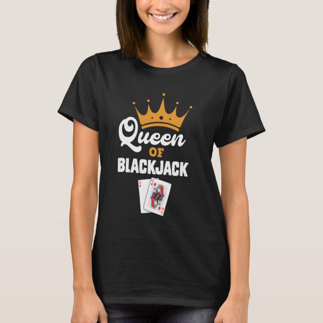 BLACKJACK-Kortspelare Kvinnor T Shirt (Framsida)