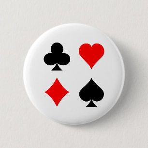 Blackjack-/pokerkortkostymer: Vektorkonst: Knapp