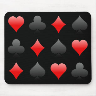 Blackjack-/pokerkortkostymer: Vektorkonst: Musmatta
