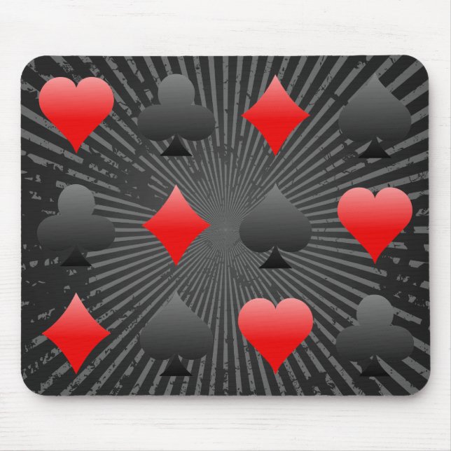 Blackjack-/pokerkortkostymer: Vektorkonst: Musmatta (Framsidan)