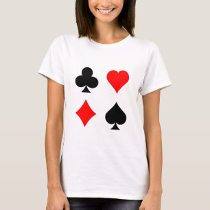 Blackjack-/pokerkortkostymer: Vektorkonst: T-shirt
