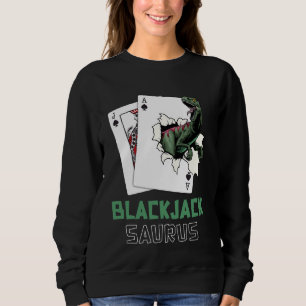 BLACKJACK SAURUS Blackjack Player Casino Spelare T Shirt