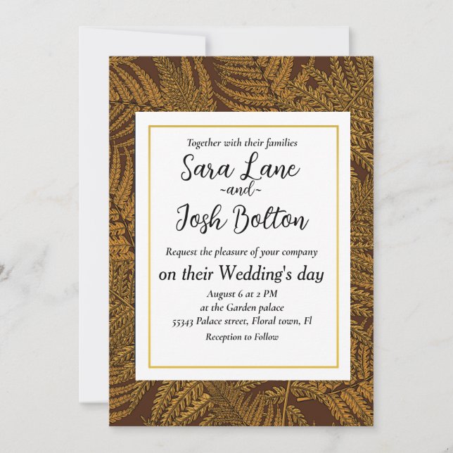 Bläckjärn på brunn inbjudningar (Framsida)