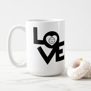 Bläckkaffe kärlek mugg 15 oz