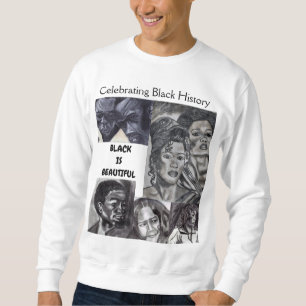 BLACKKHISTORIA NEGRO FÄRGSARTTÄR LÅNG ÄRMAD TRÖJA