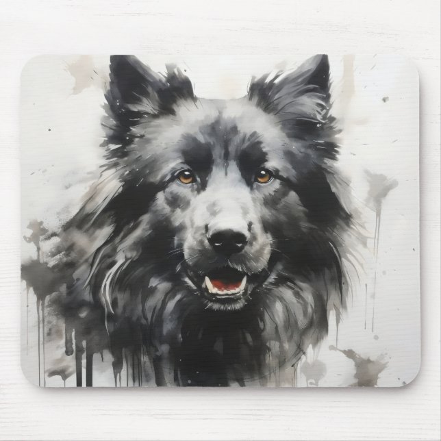 Bläckkonst Hund Musmatta (Framsidan)