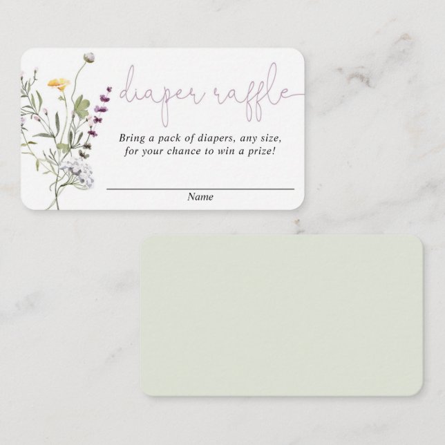 Bläckkort för jodblommor i vår-babyduschkort tilläggskort (Fram/baksida)