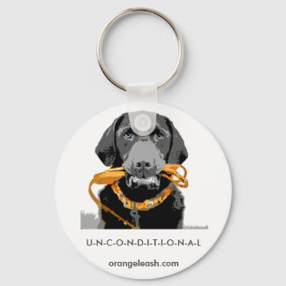 blacklab mugg, U-N-C-O-N-D-I-T-O-N-A-L, orange... Nyckelring