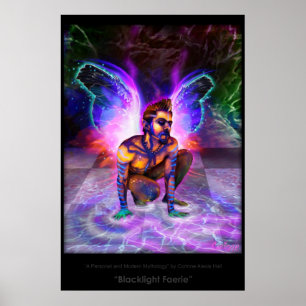 "Blacklight älva" - vid Corinne Alexis Hall Poster