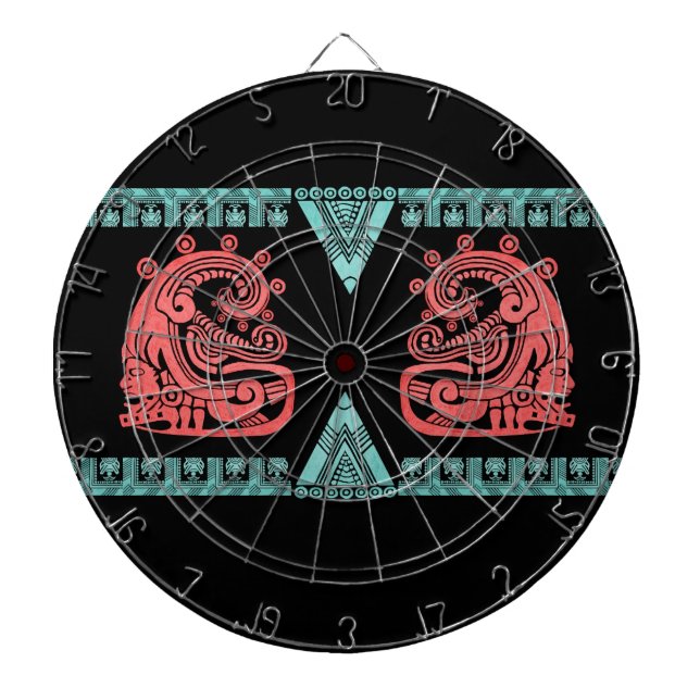 Blacklight Aztec krigareHieroglyph Darttavla (Framsidan)