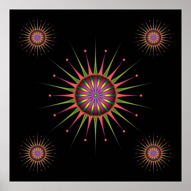 Blacklight Flower Poster (Framsidan)