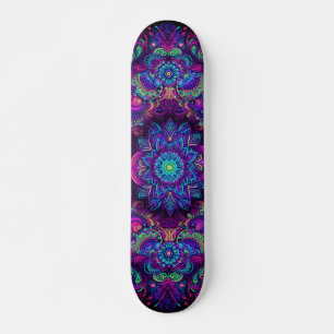 Blacklight Graffiti Mönster Mini Skateboard Bräda 18,5 Cm