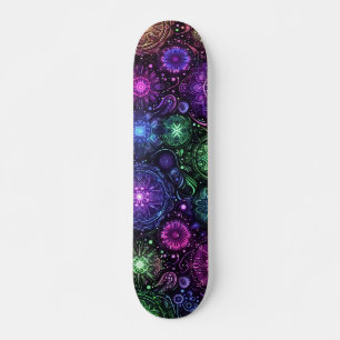 Blacklight Graffiti Mönster Skateboard