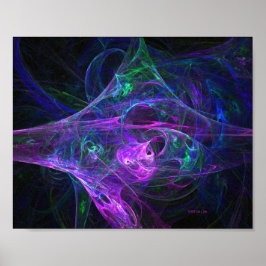 Blacklight Nightmare : Fractal Print Poster