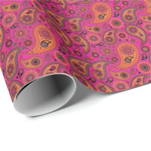 Blacklight Paisley Presentpapper