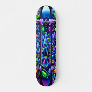 Blacklight Party Groove Mini Skateboard Bräda 18,5 Cm