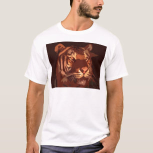 Blacklight Tiger Ansikte Tee Shirt