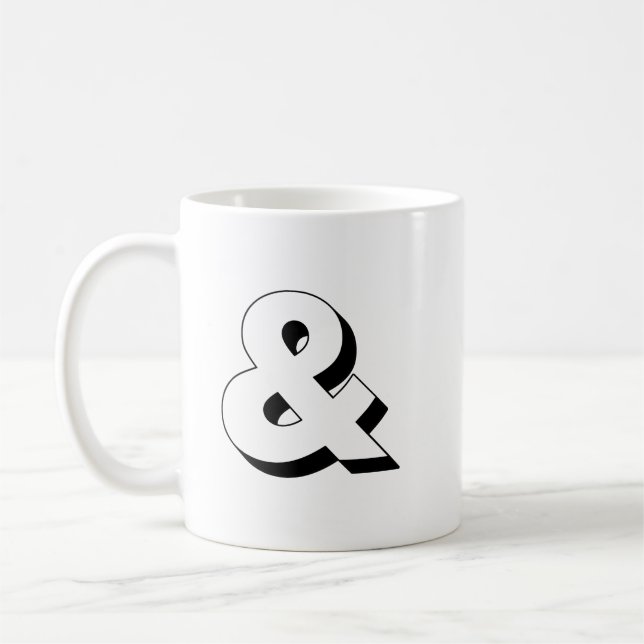 Blackline för Ampersandtypografi Kaffemugg (Vänster)