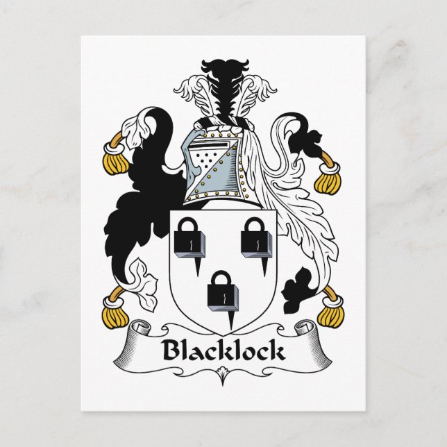 Blacklock Family Crest Vykort (Framsida)