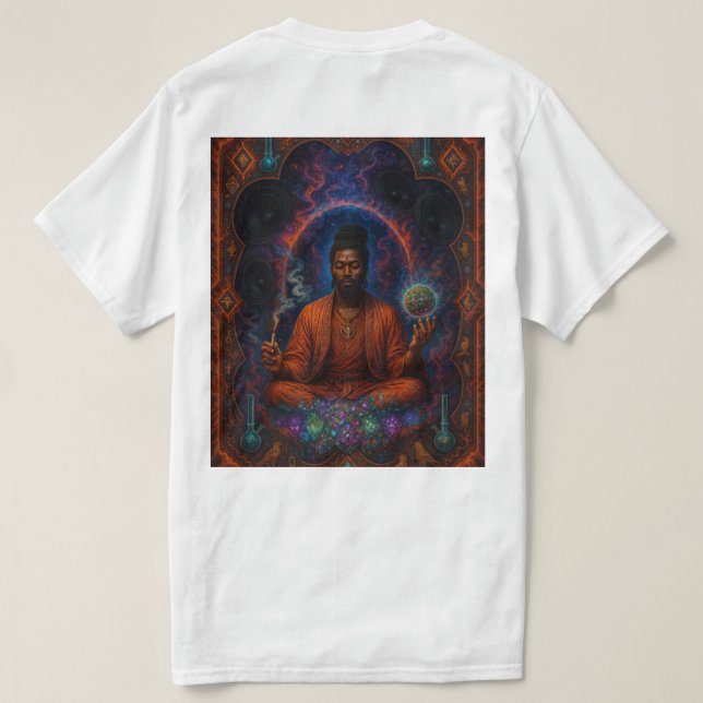 Blacklotus/ muurlotus registrerar meditation T-shi T Shirt (Design baksida)