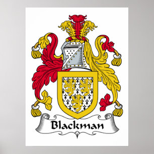 Blackman familjvapensköld poster