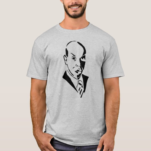 blackmanen stencilerar tee shirt (Framsida)