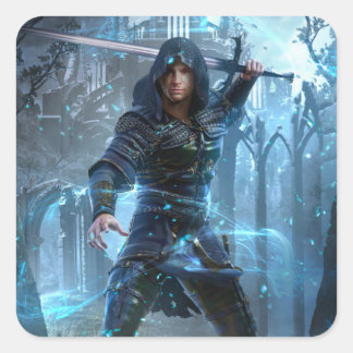 Blackmark Epic Fantasy Art Sticker Fyrkantigt Klistermärke